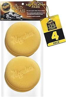 Meguiar's 4" Foam Applicator Pads, 4 Count - Ultra-Soft Hand Applicators with a Tight-Cell Foam Construction for a Smooth Application of Waxes, Polishes, Tire Dressing, Protectants and More, 4 Pack