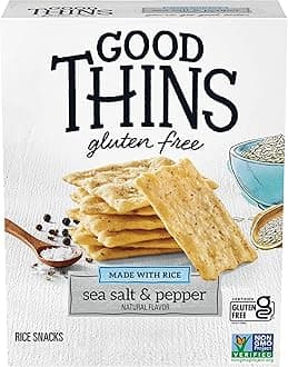 Sea Salt & Pepper Rice Snacks Gluten Free Crackers, Snack Crackers, 3.5 oz
