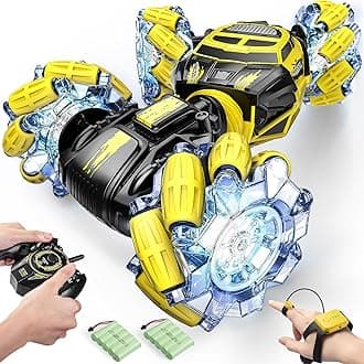 Gesture RC Car, Remote Control Car, RC Stunt Cars with Watch Hand Controlled Truck Sensing Crawler 360°LED 1/16 4WD 12.5MPH 2X Batteries Toy for Boys Girls Adults