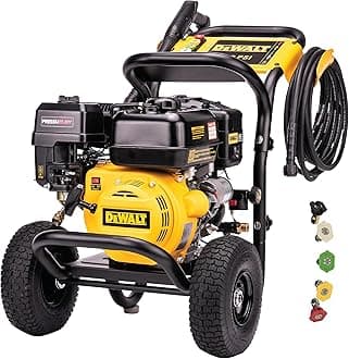 DeWalt DXPW3400PRNB-S PressuReady 3400 PSI Gas Pressure Washer with Quick Start Technology, 2.5 GPM Axial Cam Pump, 208cc Engine, Cold Water, Includes 25-Ft Hose, Nozzles, Spray Gun & Wand (50-State)