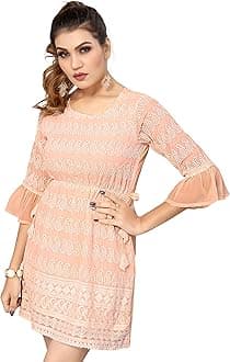 Bee M Pee Designer Short Kurti Tops for Jeans for Women I Chikankari Rayon Cotton Long Kurta Kurti for Women I Stylish wear Kurti top for Girls