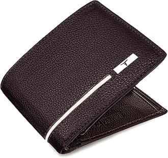 URBAN FOREST Stag Burgundy/White Leather Wallet for Men