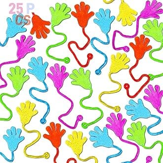 AM ANNA 24Pcs Sticky Hands Party Favors, Party Table Favors Set for Kids, Goodie Bag Stuffers Classroom Treasure Box Carnival Prizes Bulk Treat Gift Trinkets Pinata Filler (24Pcs Sticky Hands)