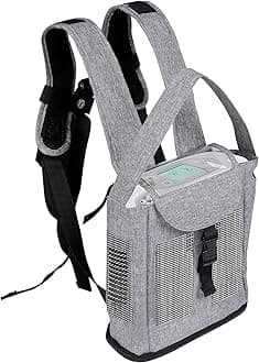 – Water Resistant Oxygen Backpack,Lightweight Portable Oxygen Concentrator Backpack for G3 Unit,Breathable & Comfortable POC Carrying Bag with Mesh Panels (Gray)