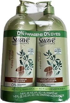 SuaveProfessionals Almond Shea Butter Shampoo and Conditioner, 40 FL OZ