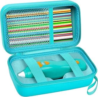 Case Compatible with 3Doodler Start+ Essentials (2022) for 3D Pen Set for Kids, Storage Organizer Holder for Printing Filament Refill and Micro-USB Charger, All Green-Bag Only