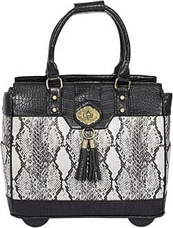 JKM & CompanyRolling Laptop Bag for Women | Designer Wheeled Briefcase | Fits 13-17" Laptops | Office Travel Computer Case