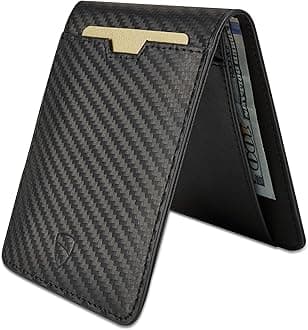 MANHATTAN Slim RFID Blocking Bifold Leather Wallet for Men - Men’s Leather Wallet, Front Pocket Minimalist Card Holder, Holds 9 Cards and Cash, Premium Italian Leather