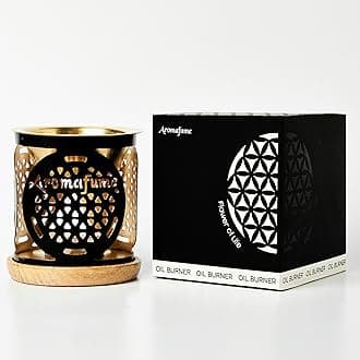 Aromafume Flower of Life Essential Oil Burner | Oil Diffuser with Candle | Brass Burner with 10ml Essential Oil