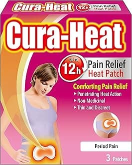 Cura-heat Period Pain 3 patches, 1 pack