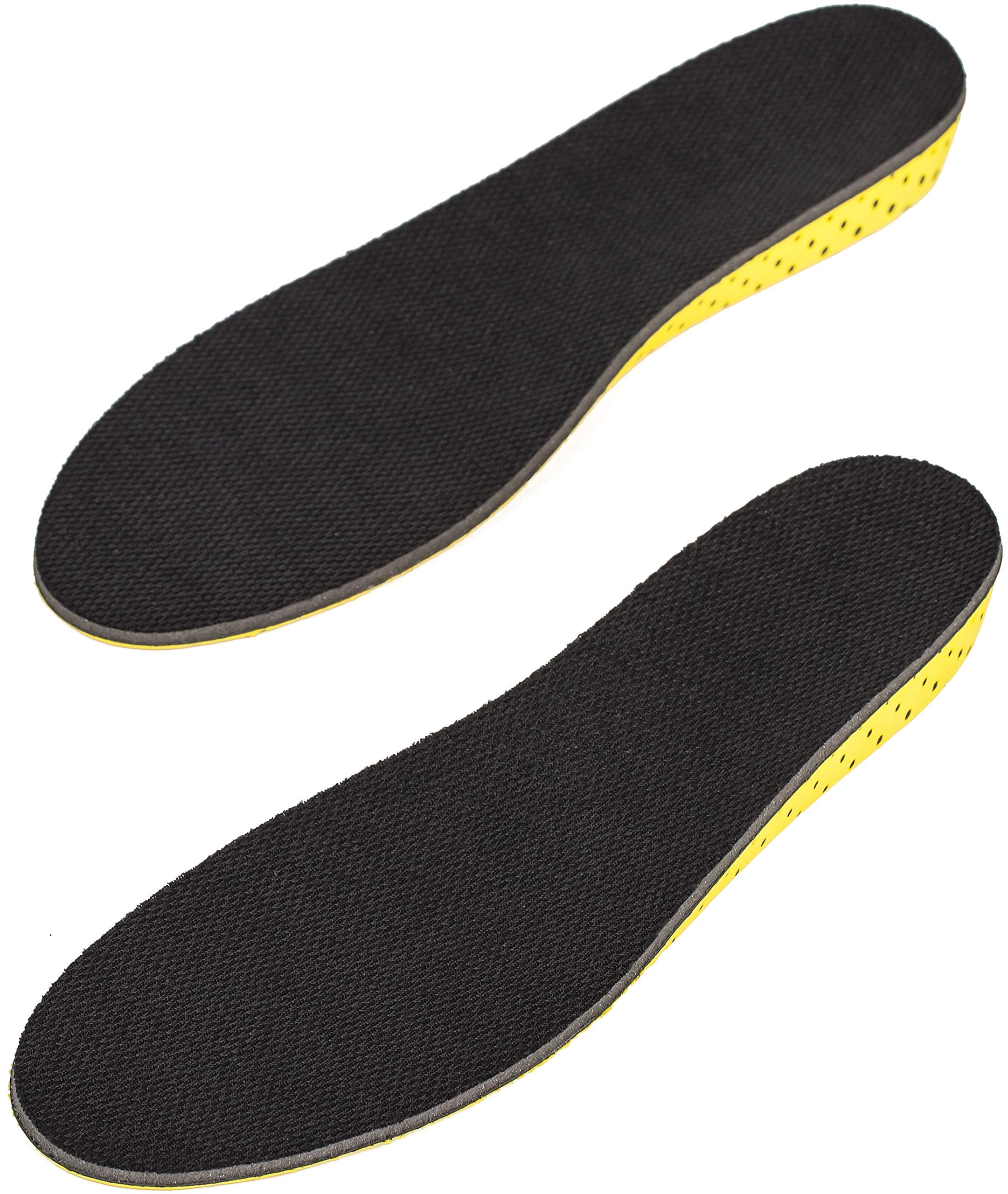 Height Increase Insole - Elevator Conversion - 1 Inch Taller (Black) Invisible Increased Heel Lifting Inserts Lifts Pads (Medium US 6-10 Men or US 8-12 Women)