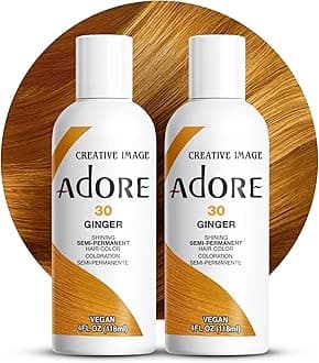 Adore Semi Permanent Hair Color (030 Ginger) (2 Pack) | Vegan & Cruelty-Free Orange Hair Dye | No Ammonia, No Peroxide, No Alcohol | 4 Fl Oz