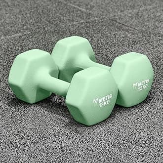 METISNeoprene Hex Dumbbells [1LB - 35LBS] | Premium Set of Hand Weights For Home & Gym Workouts | Non Slip Free Weights with Hex Design for Strength Training Fitness Yoga and Aerobics