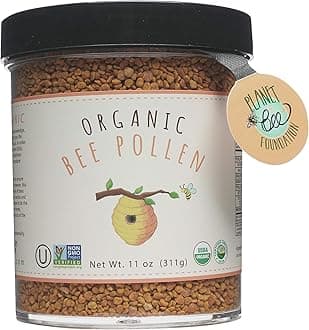 Greenbow Organic Bee Pollen - 100% USDA Certified Organic, Non-GMO, Pure, & Natural Bee Pollen - Superfood Packed with Proteins, Vitamins & Minerals - Kosher Certified, Gluten Free - 311g