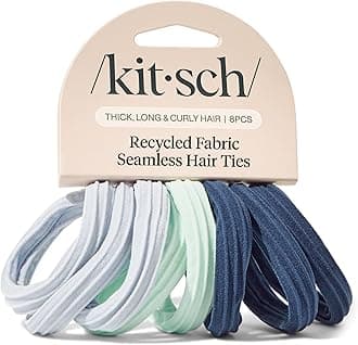 Kitsch Seamless Hair Ties No Damage - Stretchable Hair Bands for Strong All-Day Hold, Ponytail Holders | Hair Accessories for Girls | Ideal Gifts for Women - Garden Bouquet 8 Pcs