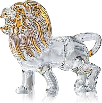 HDCRYSTALGIFTS Handmade Crystal Lion Figurine Collectible Cut Glass Wildlife Animal Statue Sculpture Ornament Crystal Paperweight For Home Decor Gifts