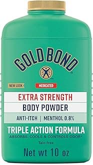 Gold Bond Body Powder Medicated Extra Strength - 10 oz, Pack of 2, Talc-Free