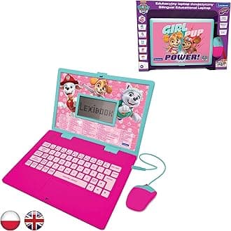 – LEXIBOOK, Paw Patrol, Bilingual ENGLISH/POLISH Educational Computer, Toy for children with 124 language, writing, maths, logic, music activities and games, Pink, JC598PAGi17