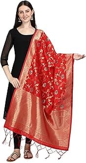 Women's Floral Silk Blend Dupatta