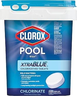 Clorox Pool&Spa XTRABLUE 3” Chlorinating Tablets, Individually Wrapped, Kills Bacteria & Stops Algae (35 LB)