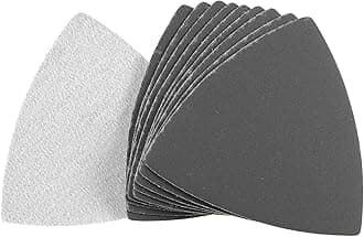 TA-VIGOR 10PCS 1000 Grit Triangle Sanding Pad, Silicone Carbide Hook and Loop Sanding Pads fit 3-1/2" Oscillating Multi-Tool, Electrostatic Sand Planting Triangle Sandpaper for Wet and Dry Use