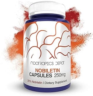 Nootropics Depot Nobiletin Capsules | 250mg | 30 Count | 20% Extract | Citrus aurantium | May Help Suppot Cognitive & Metabolic Function | May Help Promote Cardiovascular Function
