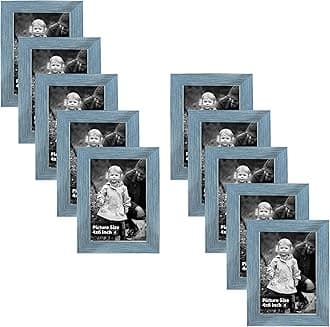 Art Street Individual Photo frames Set of 10, Picture Frame For Home Decoration, Living Room, Office Decoration (Blue, Size: 4x6 Inch)