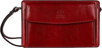 Time Resistance Leather Clutch for Men Organizer Wrist Bag Briefcase Handmade in Italy Gift Box Included