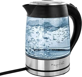 Glass and Stainless Steel Electric Tea Kettle, 1.8 L
