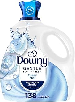 Gentle Soft + Fresh Fabric Softener Liquid, Ocean Mist Scent, 93 FL OZ, 138 loads, Liquid Fabric Softener Designed to be Gentle on Skin