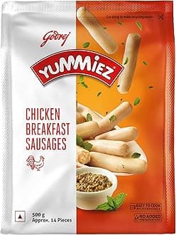 Yummiez Godrej Chicken Breakfast Sausage Pouch, 500 g