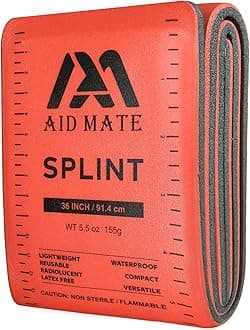 First Aid Splint 36" X 4.3" Orange-Gray (Folded) Ideal for Sports, Home, First Aid Refill and Pets…