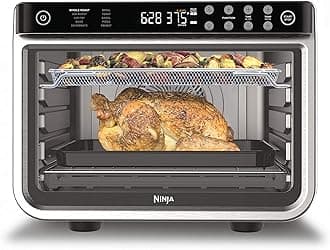 Ninja Air Fryer & Toaster Oven | Foodi Series, XL Pro Air Oven Kitchen Countertop Convection | 10-in-1 Functions | Fits a 5-lb Chicken & Sheet Pan of Vegetables | 1800 Watts | Stainless Steel | DT201