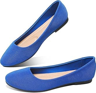 Round Toe Women Flat Shoes Slip on Girls Dress Black Ballet Flats