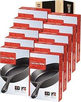 Utopia KitchenPre-Seasoned Cast iron Skillet - Frying Pan - Safe Grill Cookware for indoor & Outdoor Use - Cast Iron Pan (10, 6.5 Inch)