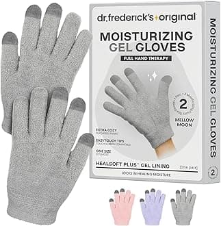 Dr. Frederick’s Original Moisturizing Gel Gloves – Deep Moisturizing and Fast Relief for Dry Hands – Touchscreen-Friendly – Mango Butter, Shea Butter, Jojoba, & Coconut Oil (Mellow Moon)