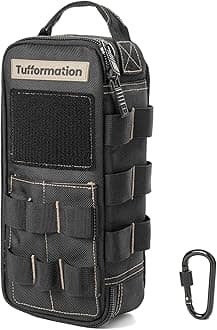 Heavy Duty Small Tool Bag Pouch Portable Utility Organizer Case with Zipper Handle. Perfect for EDC, Motorcycle, Road Bike, Electricians & More