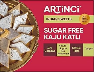 Sugar free Kaju Katli | Low Carb | Low GI | No Added Sugar | Made with Pure Kaju (200 gms) (Pack of 1)