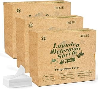 - Poesie Laundry Detergent Sheets 3 Pack 480 Count 240 Loads Laundry Detergent for Travel Home Save Space Portable Laundry Strips Hypoallergenic Concentrated Soap Sheets Washing HE Fragrance Free