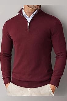 DENIMHOLIC Men High Neck Zipper Full Sleeve Cotton Knitted Winter Sweater for Men