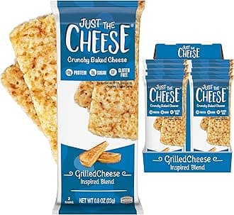 JUST THE CHEESE Cheese Chips | High Protein Baked Keto Snack | Made with 100% True Cheese | Gluten Free | Low Carb Lifestyle | Inspire Blend