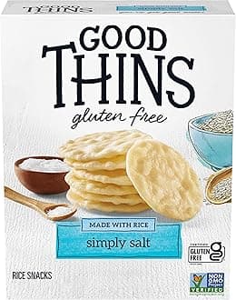 Nabisco Good Thins, Gluten Free Simply Salt Rice Snack Crackers, 3.5 Oz.