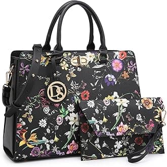 Dasein Women Handbags Purses Ladies Work Purse Satchel Tote Top Handle Shoulder Bags with Matching Clutch