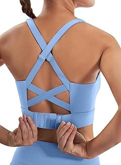 Ewedoos High Support Sports Bras for Women Adjustbale Supportive High Impact Sports Bra Push Up Workout Running Bras