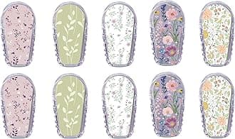 Glucomart 10 Count G6 Stickers - Floral Variety Pack (Waterproof, Durable, Easy to Apply) - Dexcom G6 Transmitter Stickers