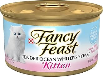 Purina Fancy Feast Kitten Cat Food in Tender Ocean Whitefish Flavor (85g, Pack of 24)