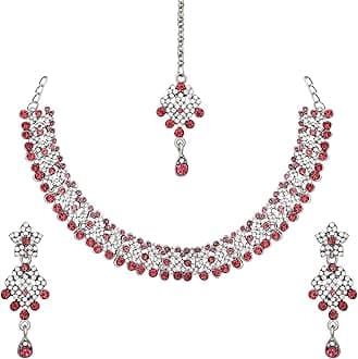 Atasi InternationalSplendid Silver Plated Alloy Jewellery/Necklace Set for Women