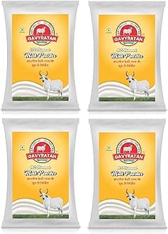 GAVYRATAN A2 Cow Skimmed Milk Powder 1kg | All Natural | 100% Pure | Boosts Liver Health Pack of 4