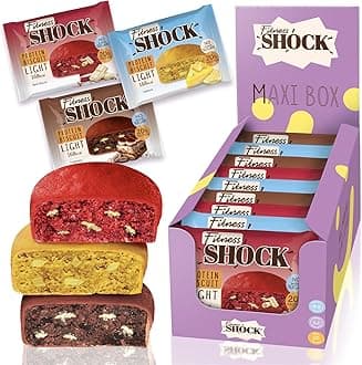 – Protein Snack No Added Sugar, 20%/8g Protein, 168 kcal, Pre/Post Workout Treat - No Palm Oil, Filling dietary fibre, Soft Texture, 9x40g - Variety pack: red velvet cake, lemon, tiramisu
