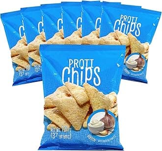 High Protein Ranch Crisps, Crunchy Diet Snack, Sugar-Free, 15g Protein, Low Fat, Low Carb, High Fiber, Gluten Free, Healthy Snack Chips, 1 Pack of 7 Servings Bags